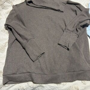 Brown Ribbed Sweater